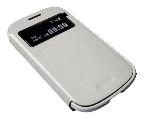 Funda Flip Cover Para Samsung Galaxy S3 Mini Blanco E/g