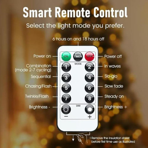 Cascading Twinkle Lights For Christmas Tree, 8 Modes