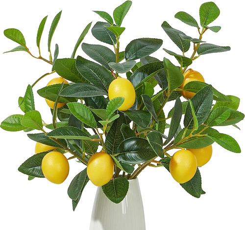 Ramas De Árbol De Limones Artificial - Tallos De Vegetación