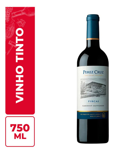 Vinho Chileno Pircas Perez Cruz Cabernet Sauvignon 750ml