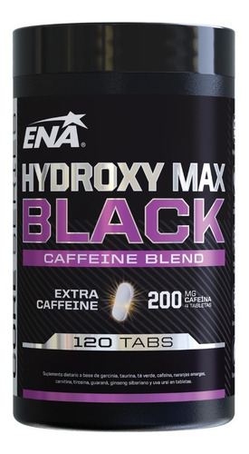 Hydroxy Max Black Ena X120 Tabs Quemador Con Cafeína