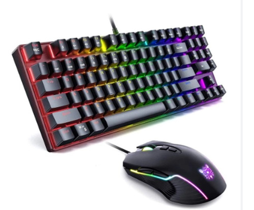 Combo Gamer Onikuma Mouse Gamer + Teclado Mecánico 60% 