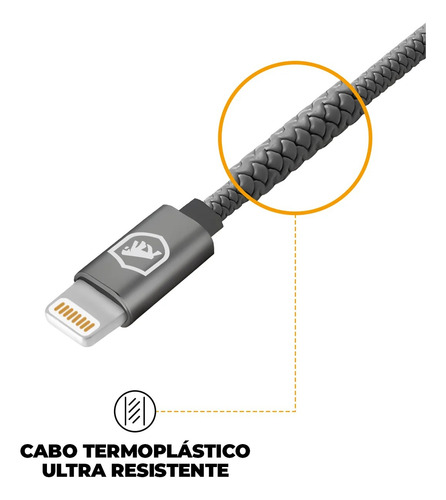 Cabo Turbo Lightning Tipo C Symetric 1,5m Resistente Gshield