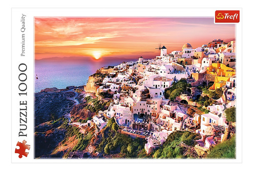 Puzzle Trefl Sunset over Santorini 10435 de 1000 piezas