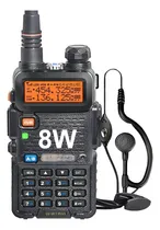 Comprar Handy Baofeng Uv5r 8w Bibanda Radio Walkie Talkie Vhf Uhf + Auricular Manos Libres Color Negro Tipo De Frecuencia Uhf\u002Fvhf