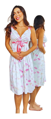 Pijama Bata Lactancia Maternidad/ Post Parto Hermosa
