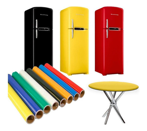 Papel Adhesivo De Vinilo Para Muebles, Nevera, Varios Colore