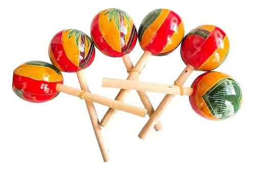 Maracas Artesanales Típicas En Calabazo (x 1 Par)