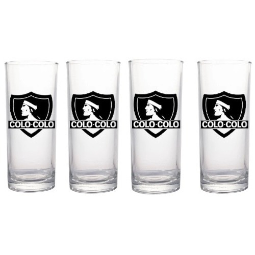 Set De Vasos Altos Colo Colo Fútbol