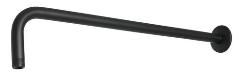Brazo Recto 50 Cm Con Chapetón Para Regadera, Negro Mate