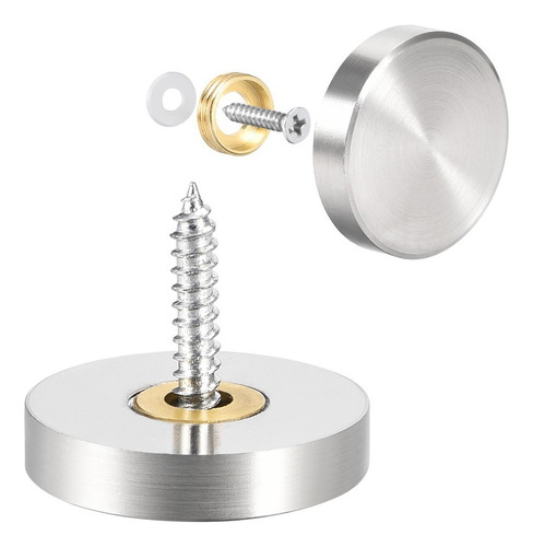 8 Tornillo Para Espejo Con Tapa Decorativa 25mm D. 3.5x25mm