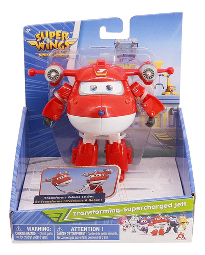Super Wings Juguetes Transformadores De Avión Jett Supercarg