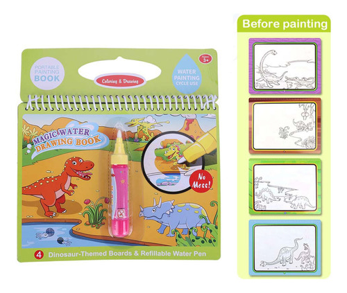 4 Set Reutilizable Magic Agua Pintura Libro Garabatos Niños