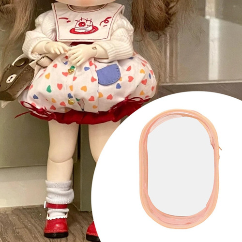 C-f Mini Bolsa Para Muñecas, Estuche Para Figuras Rosa