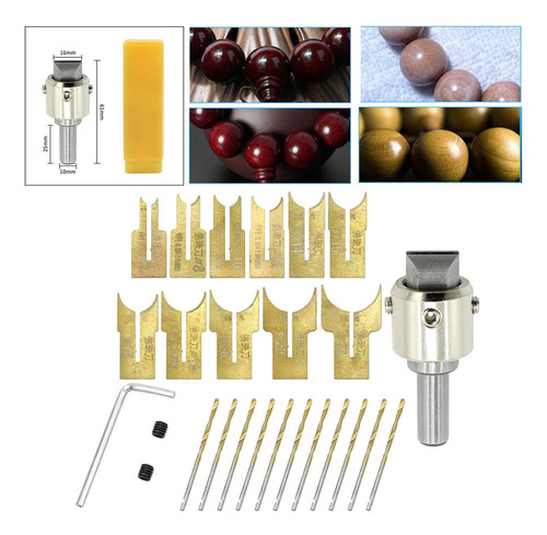 Nuevo Cuentas De Madera Esfera Herramientas 6-25 Conjunto