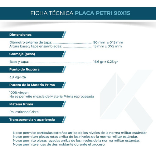Caja Petri Estéril (90x15mm) Pack 50 Pzas