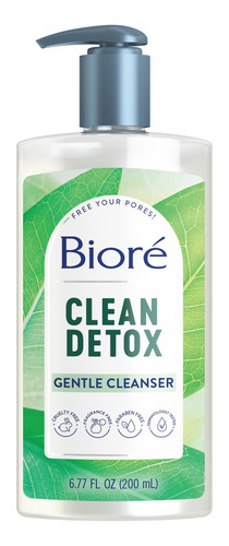 Bioré Clean Detox, Limpiador Facial Suave, 200 Ml