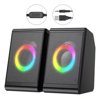 Bocinas Para Pc Computadora Escritorio Altavoz Rgb Subwoofer