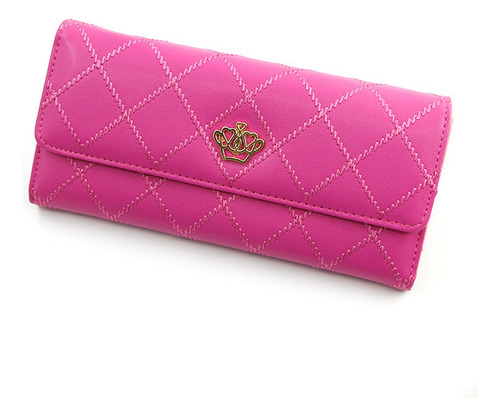 Cartera Larga De Moda For Mujer Con Corona Y MĂșltiples Tarj