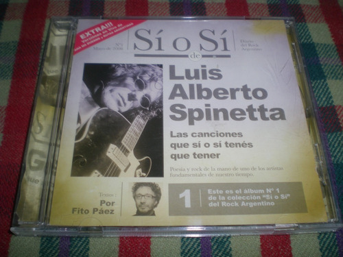 Luis Alberto Spinetta / Cd N° 1 Coleccion Si O Si (75) 