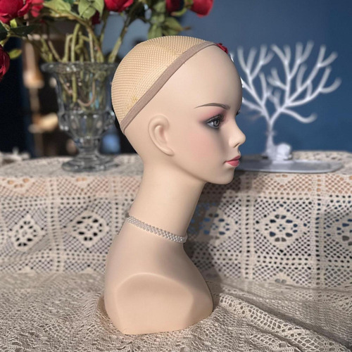 Cabeza De Maniquí Femenina Con Soporte Para Pelucas, Cabeza