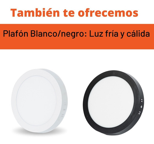 Imagen 7 de 8 de Plafón Led Aplique P/ Ventilador De Techo 18 W Luz Cálida