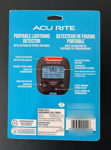 Detector De Rayos Tormentas Eléctricas Acurite Nuevo Factura
