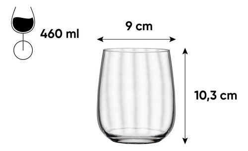 Jogo De 6 Copos De Cristal On The Rocks 460 Ml Proper Effect