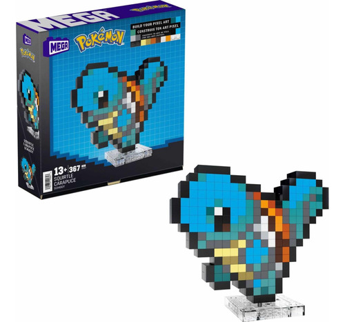 Mega Pokémon Bloques De Construcción Pixel Art Squirtle