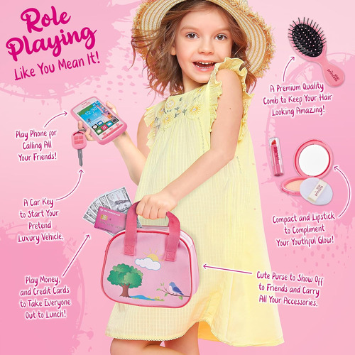 Bolso De Juguete Para Niñas Con Maquillaje Y Teléfono