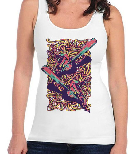 Musculosa Palos Garrotes Caderas Dibujo Graffiti