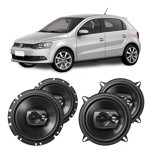 Auto Falante Vw Gol G6 2013 A 2016 Pioneer 200w Rms Kit