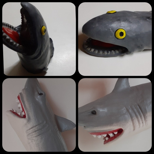 Imagen 1 de 6 de Pack X2 Tiburon ,anguila Elec. Pes Marioneta Mano Puppet