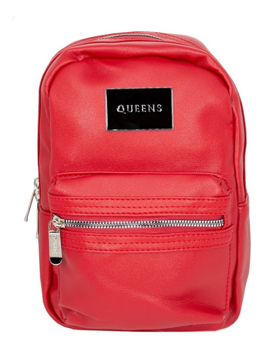 Queens Mochila Cartera Urbana Mujer Bolso Negro Qi22128