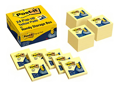 3m Post-it Notas Acordeón Pop-up De 7.62cm X 7.62 Cm, Color