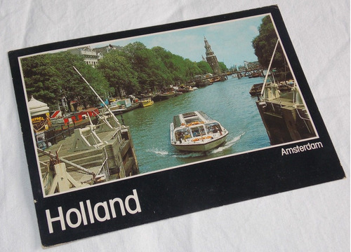 Cartão Postal Circulado Amsterdan Holanda Anos 80 