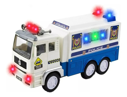 Juguete Camion Policia Con Movimiento, Sonido Y Luces