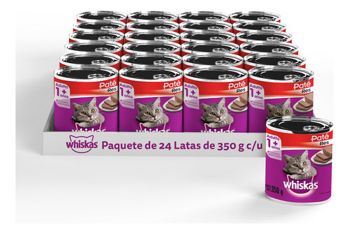 Whiskas Alimento Húmedo Para Gato Res 24 Latas 350gr C/u