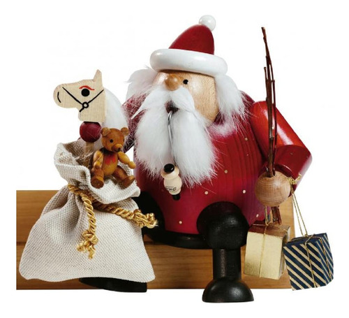 Kwo Olbernhau Kwo - Figura De Hombre Ahumador, Papa Noel, 6.