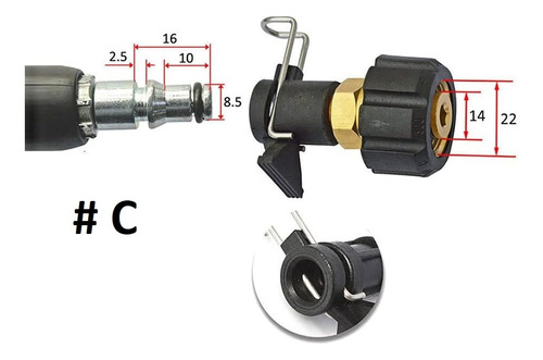 Adaptador  Para Mangueras  De Hidrojet Tipo  Espiga  # A