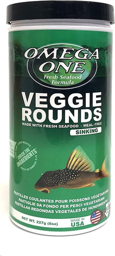 Veggie Rounds 227gr Comida Peces Herbívoros Acuario Pecera