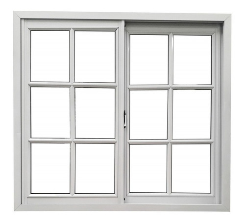 Ventana De Aluminio Blanco 200x110 Vidrio Repartido