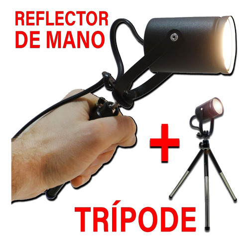 Reflector Dual Multifunción + Led 7w Lampara C Tripode Móvil