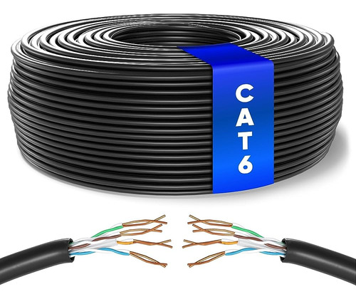 Imagen 5 de 7 de Bobina Rollo 305mts 305m Cable Utp Cat6 Red Camara Cctv Rj45