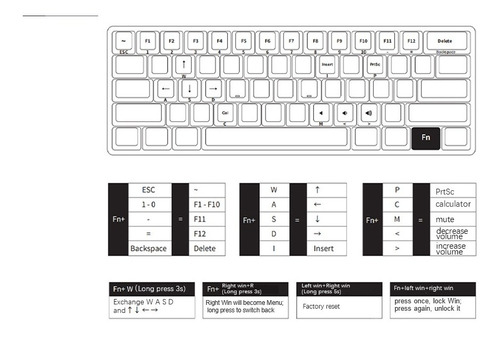 Teclado Epomaker Akko Neon 3061 60% Rgb Bluetooth 5.0