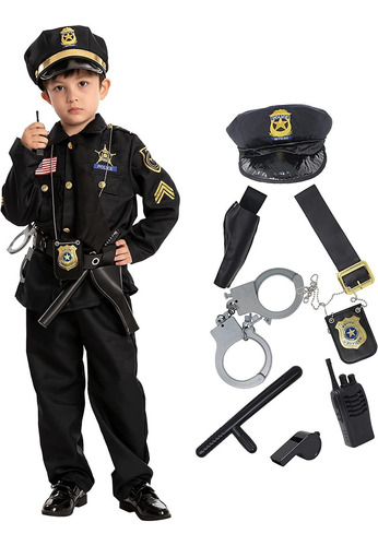 Spooktacular Creations Disfraz De Policía Para Niños, Hallow