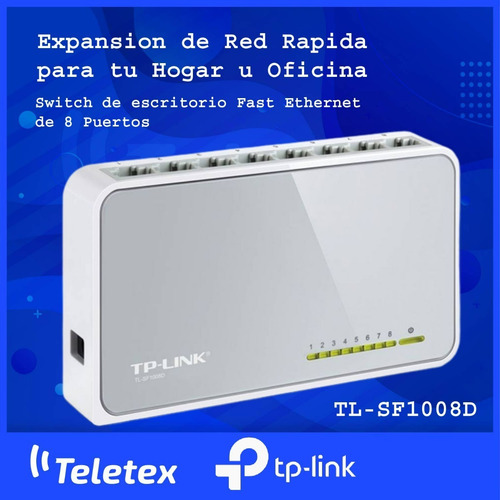Imagen 2 de 6 de Switch Tp-link Tl-sf1008d - 8 Puertos