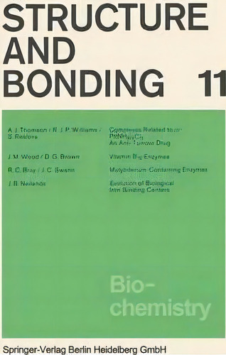 Biochemistry, De A. J. Thomson., Vol. 11. Editorial Springer-verlag Berlin And Heidelberg Gmbh & Co. Kg, Tapa Blanda En Inglés