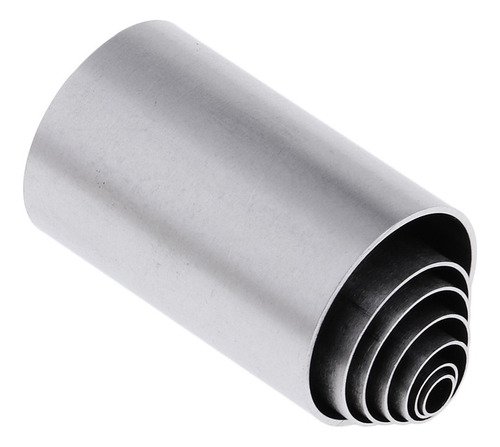 * 7 Unids Acero Inoxidable Forma Redonda Moldes Cilíndricos