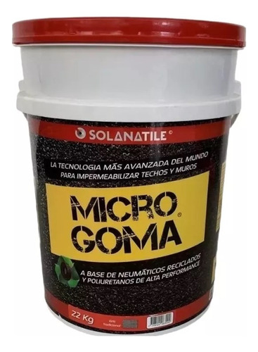 Microgoma Membrana Impermeabilizante 22 Kg Para Piso Y Pared Acabado Mate Color Gris